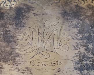 Engraving on tray