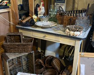Small enamel top table