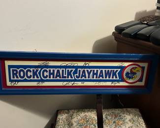 Autographed Jayhawks sign