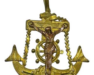 14K Mariners Cross Pendant