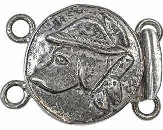 Sterling Silver Dog Motif Clasp