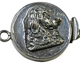 Sterling Dog Figural Clasp