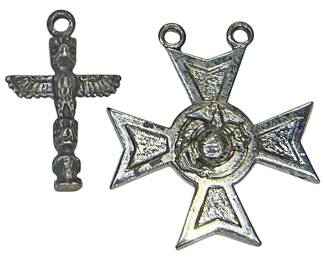 Sterling Maltese Cross Totem Pole