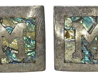 Silver Abalone Cufflinks