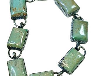 Sterling Green Stone Running Bear