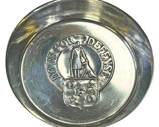 Gorham Sterling WWII Defense for Dogs Tray