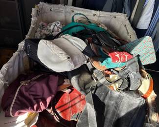 A cart of items yet to be priced 
