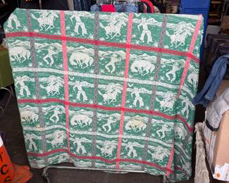 Vintage western themed blanket