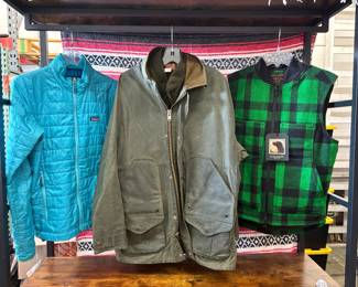 Some filson items available at the sale and a patagonia