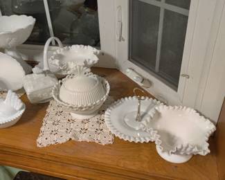 vintage Milk glass