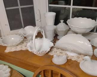 vintage Milk glass