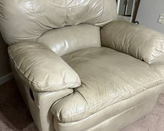 Oversized leather recliner
