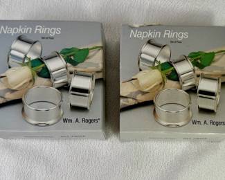 Wm. A. Rogers silver plated napkin rings