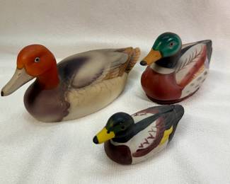 Painted duck figurines