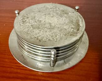 Silver plated coaster set