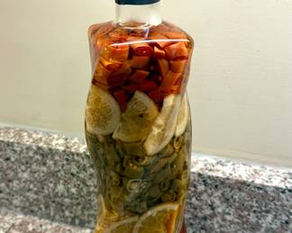 Oil infused vegetable bottle