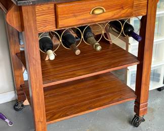 Marble top bar cart