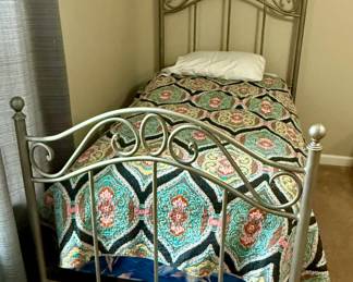 Metal twin bed