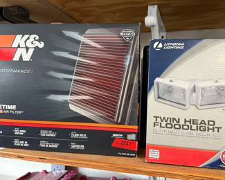 Air filter and floodlight