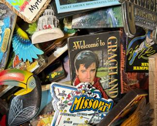 Box of souvenir magnets