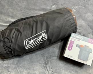 Coleman inflatable mattress and pump