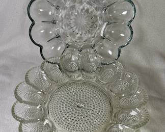 Glass egg plates