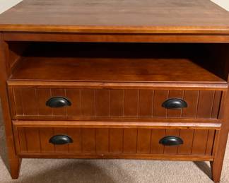 Wood entertainment cabinet