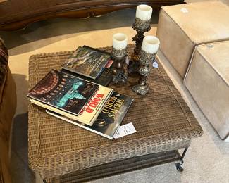 Wicker coffee table
