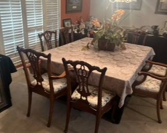 Maitland Smith Chippendale style chairs set of 8