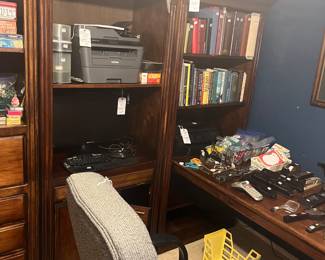 Office supplies and desk