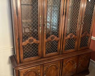 Elegant French style China hutch Drexel