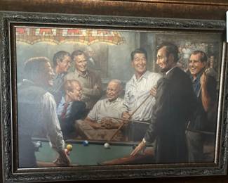 Pool game  all the presidents print 