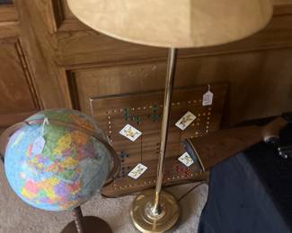 Lamp and world globe