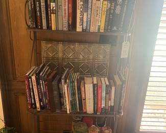 Bakers rack , misc books