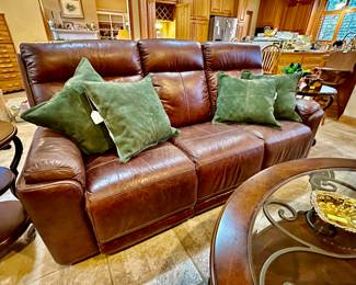 Green suede pillows are Pottery Barn with Pottery Barn feather inserts (the pillow covers alone are still in stock at PB for $98.50 each…ours are much cheaper!)