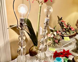 these two lamps are a heavy crystal believe it or not….