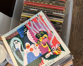 Vintage vinyl records—mostly 70s and 80s—talking Heads, Bruce Springsteen, Bob Dylan, Cheap Trick, The Clash, Roxy Music, Prince, Little Feat, Grateful Dead, Rolling Stones, Beatles, The Specials, Iggy Pop, Elvis Costello, Joe Jackson, Culture Club, Squeeze, Police, and many more!