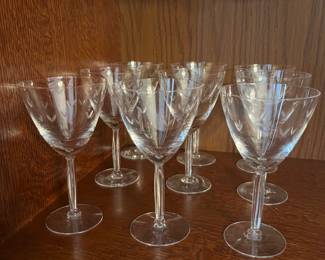 Lots of sets of vintage and modern barware and wine glasses