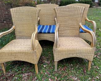 Front gate wicker and Rataan patio chairs