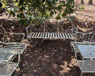 Iron patio set