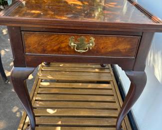 Hekman burlwood end table