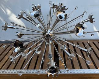 Showroom Jonathan Adler Sputnik chandelier chrome and crystal
