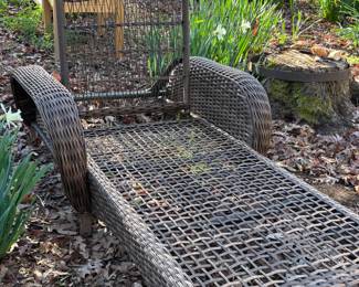 New faux wicker lounger