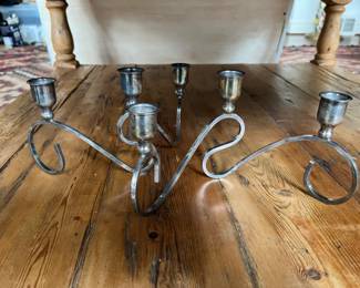 silver plated MCM candelabra by Fisher