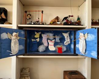Where do Lost Socks Go?, shadow box by Stuart Novy