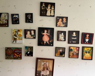 Paintings by Stuart Novy, they are all very small, copies of famous works