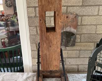 Sculpture of reclaimed wood, might be the start of of a carved whimsy
