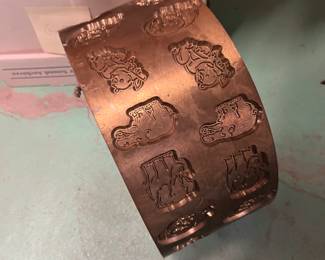 antique brass animal cracker molds