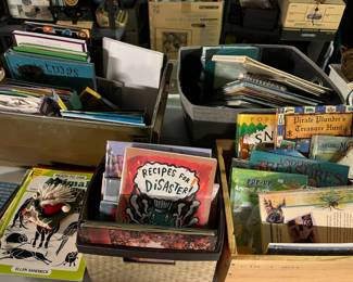 Loads of basement stuff—tools, art supplies, vintage Christmas, holiday decor, vintage tin toys, paper goods, filing cabinets, etc