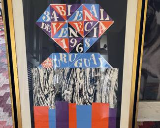 signed and numbered poster by Antonio FRASCONI for the Venice Biennale 1968
